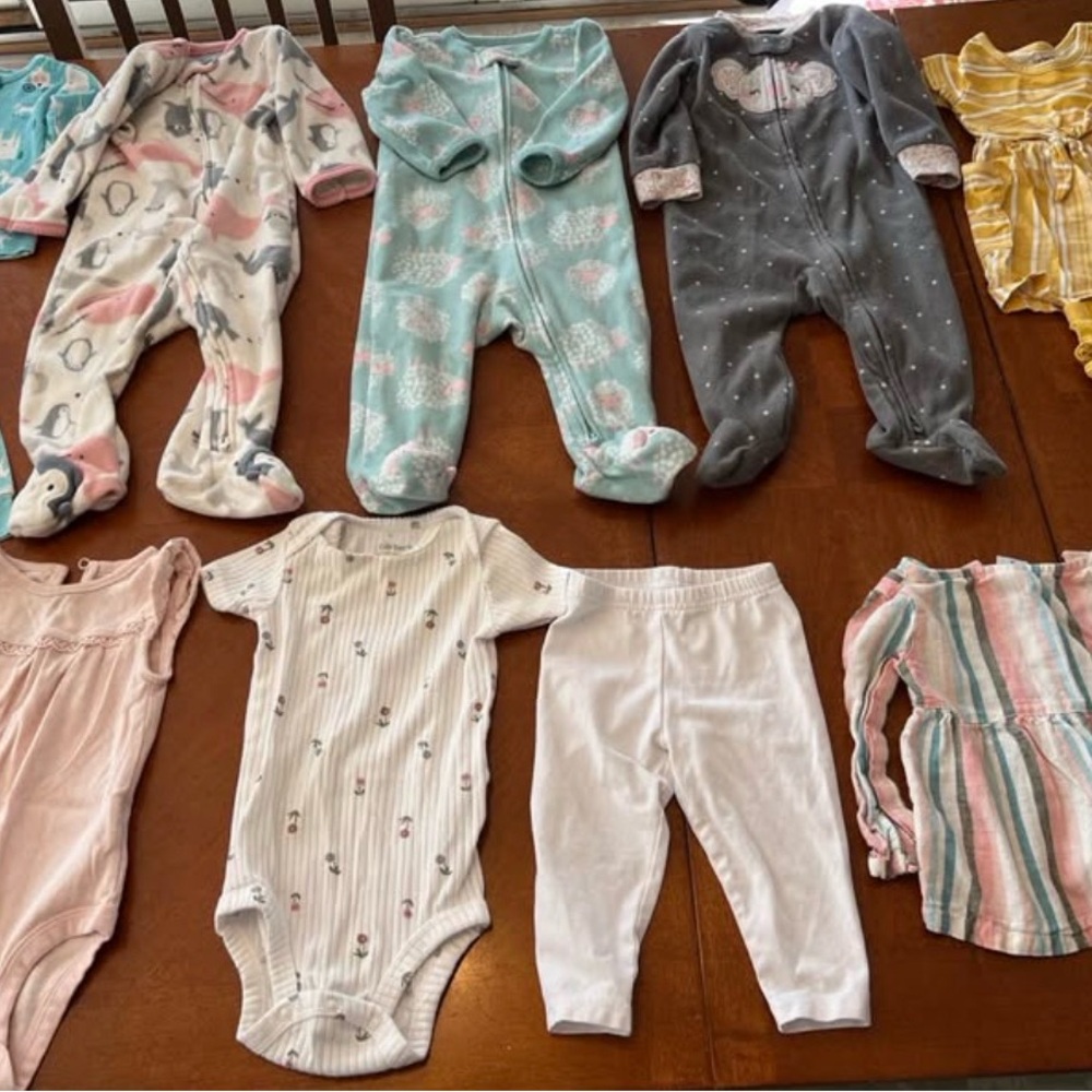 9 month Baby Girls' Mixed Sleep & Play Sets - 15 pieces